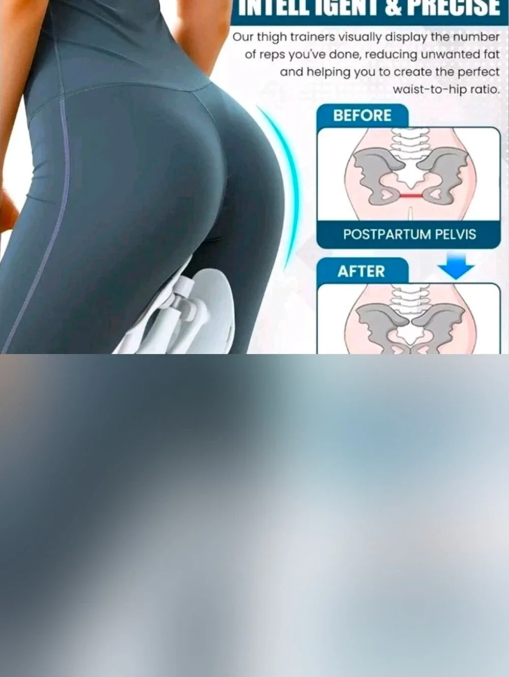 Thigh Exercise ,0-44LB Adjustable Pelvic But Kegel Workout Electronic counter